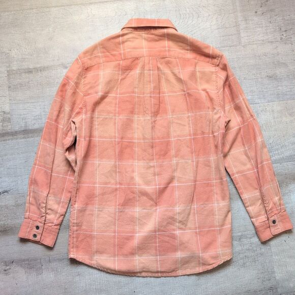 Roxy Women Orange Plaid Cotton Button Down Flannel Shirt XS/S - Picture 6 of 6